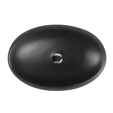 CHUR 33 Counter Top Basin - Matte Black (Oval: 610x410x150)