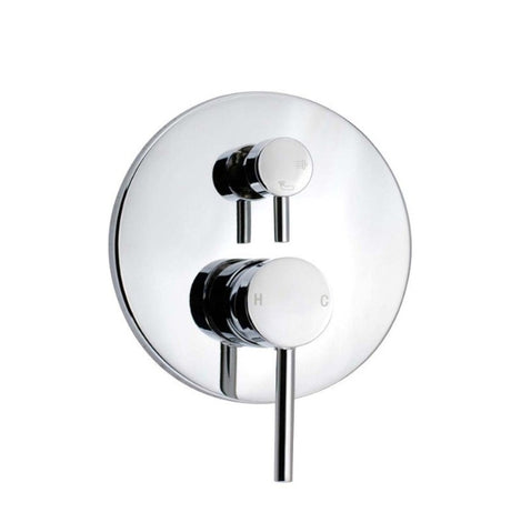 LUCID PIN Round Shower Bath Mixer Diverter - Chrome