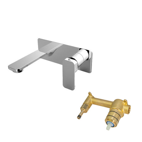 IVANO Bathtub Basin Wall Mixer With Spout - Chrome