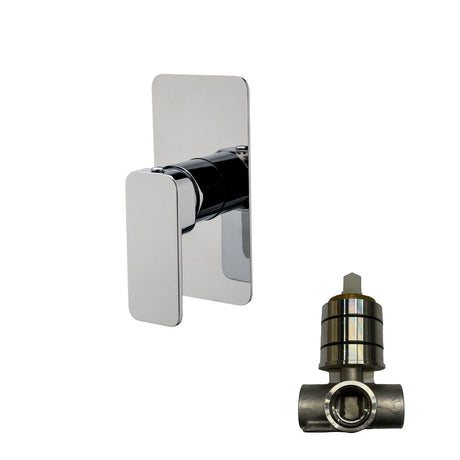 IVANO Solid Brass Shower Bath Wall Mixer - Chrome