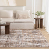 Cherie Distressed Look Watercolour Beige Grey Rug - CH08