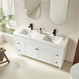 Harrington Floor PVC Cabinet Vanity 1500mm (Single Bowl/Double Bowl) (Matte White)