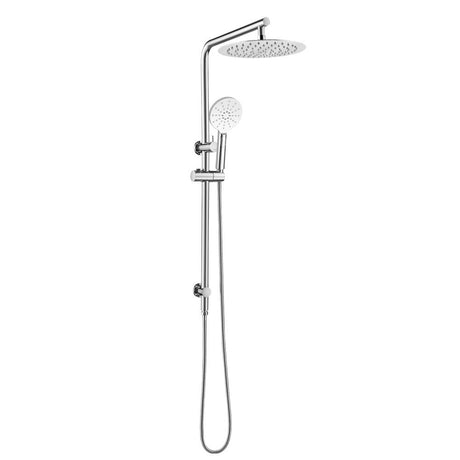 10'' Right Angle Round Shower Station Top Inlet - Chrome