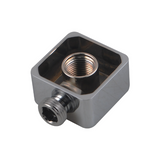 AQU Square Wall Mounted Sliding Rail With Water Hose Wall Connector Only - Chrome