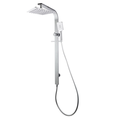 200mm Square Chrome Shower Station Top Inlet