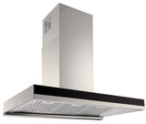 Black Glass Baffle Filter Rangehood - 900mm