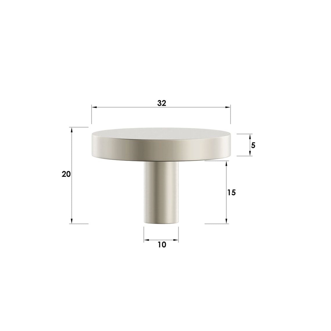 CHLOE - 32mm Handle (Premium Solid Brass Construction)