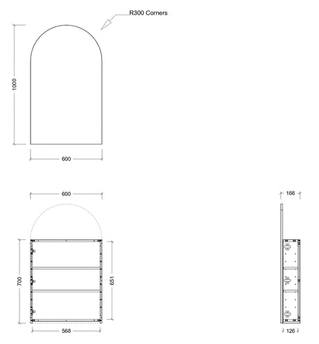 Timberline Church Shaving Cabinet (All Sizes)