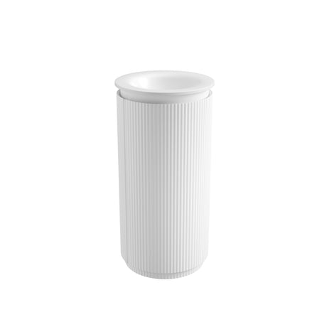 CIVARO Mini Floor Standing Pillar Cabinet (Matte White)
