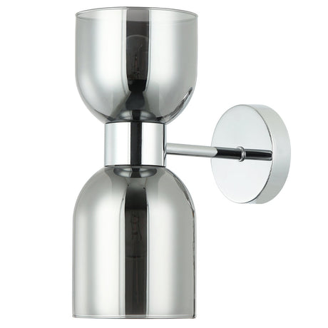 CLESSIDRA: Interior Mirror Finish Smokey Black / Opal Glass Ellipse Wall Lights