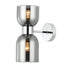 CLESSIDRA: Interior Mirror Finish Smokey Black / Opal Glass Ellipse Wall Lights