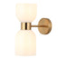 CLESSIDRA: Interior Mirror Finish Smokey Black / Opal Glass Ellipse Wall Lights