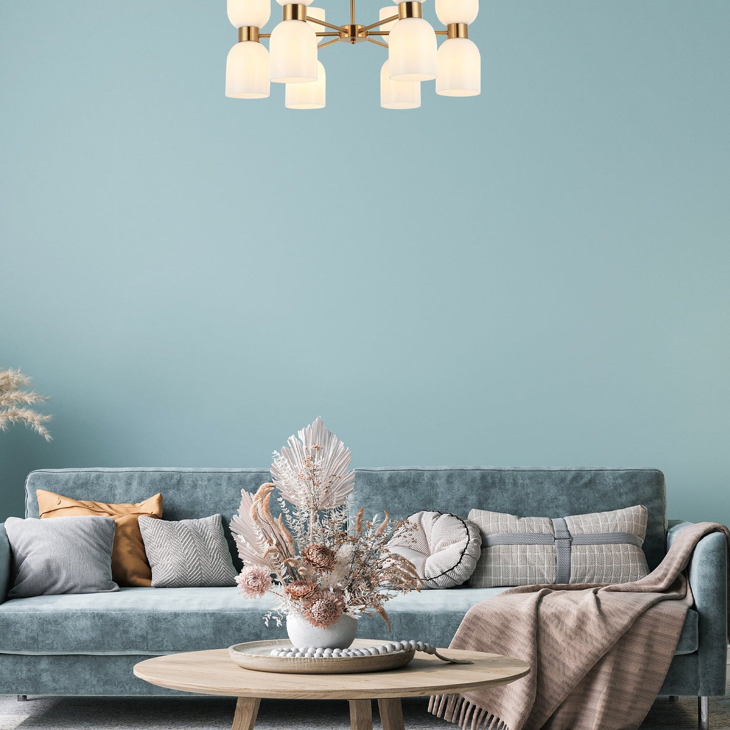 CLESSIDRA: Interior Mirror Finish Smokey Black / Opal Glass Ellipse x12 Round Base Pendant Lights