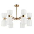 CLESSIDRA: Interior Mirror Finish Smokey Black / Opal Glass Ellipse x12 Round Base Pendant Lights