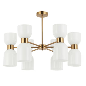 CLESSIDRA: Interior Mirror Finish Smokey Black / Opal Glass Ellipse x12 Round Base Pendant Lights