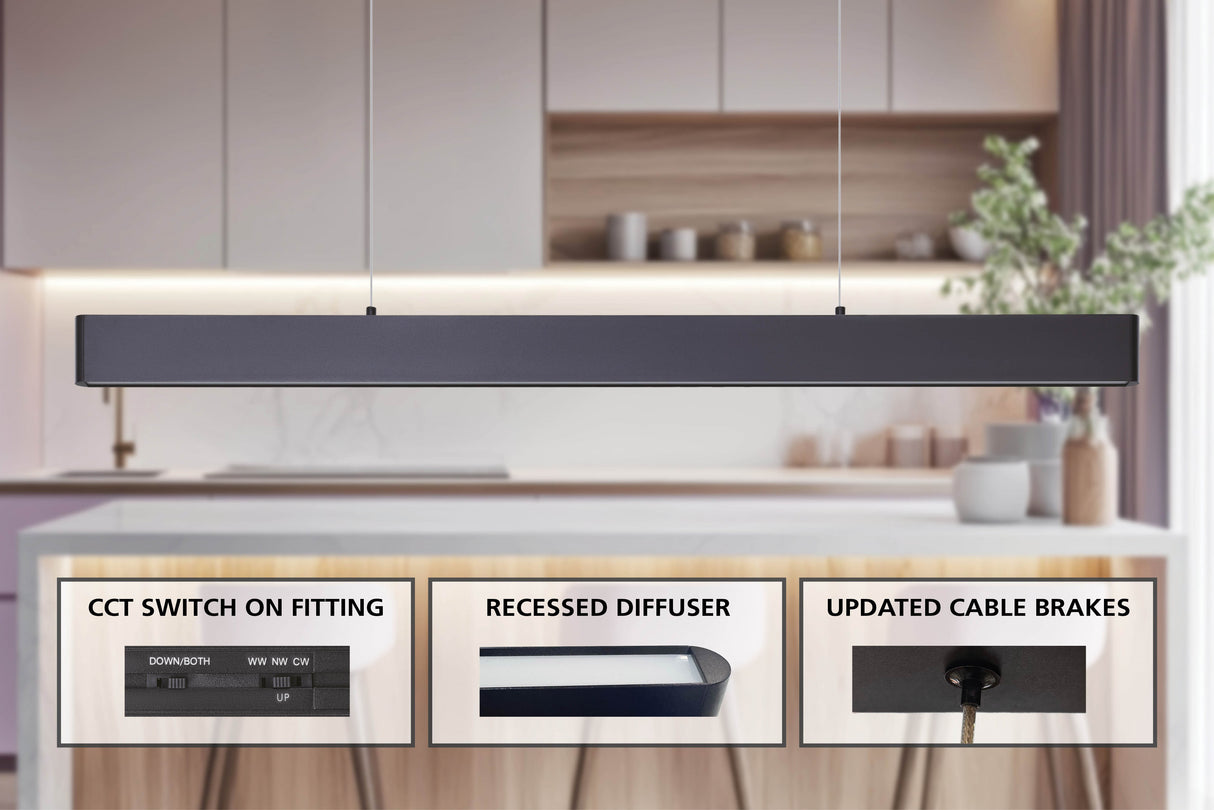CLIMENE-3 LED Pendant Light (1200/ 1800/ 2400 mm)