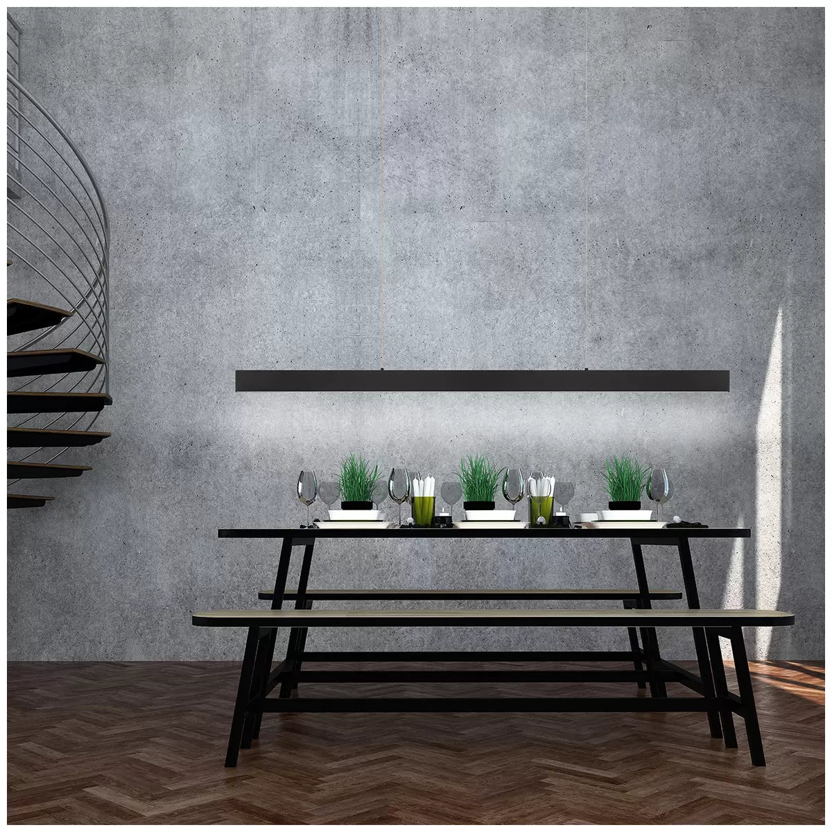 CLIMENE-3 LED Pendant Light (1200/ 1800/ 2400 mm)