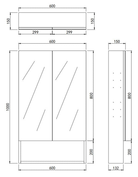 LUKKA Clark Plywood Mirror Cabinet - Mocha Oak Matte