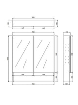 LUKKA Clark Plywood Mirror Cabinet - Mocha Oak Matte