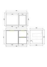 Miami Wall Hung PVC Cabinet 750mm (Olive Green)