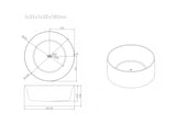 COLE Freestanding Acrylic Bathtub with Overflow - Gloss White (1400mm)