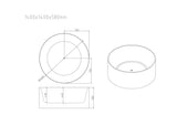 COLE Freestanding Acrylic Bathtub with Overflow/Non-Overflow - Gloss White (1400mm)