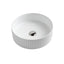 CORA 36 Above Counter Fluted Gloss White Circle Basin (Round: 360x360x115)