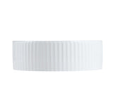 CORA 36 Above Counter Fluted Gloss White Circle Basin (Round: 360x360x115)