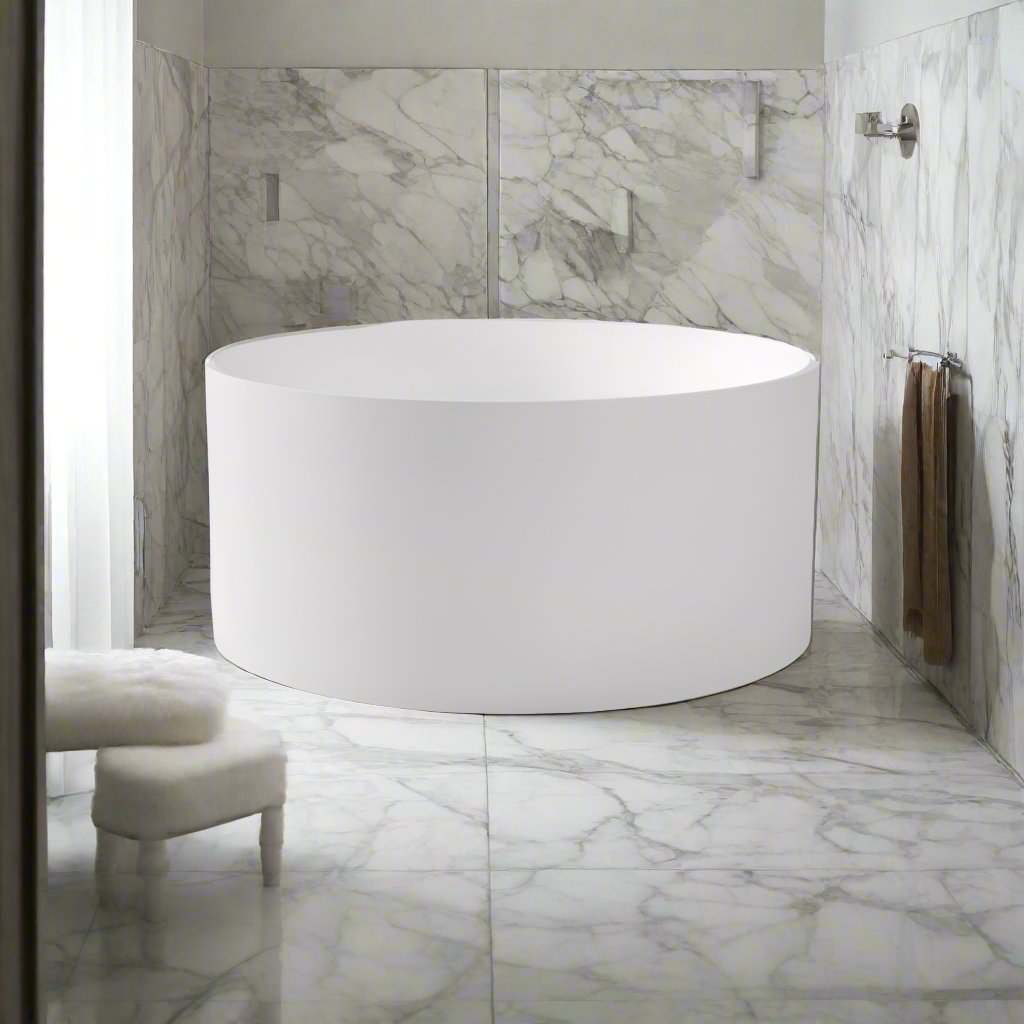 Como Freestanding Bathtub with Overflow/Non-Overflow (Matte White) (1300mm)