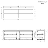 Timberline COLBY Wall Hung Vanity (All Sizes)