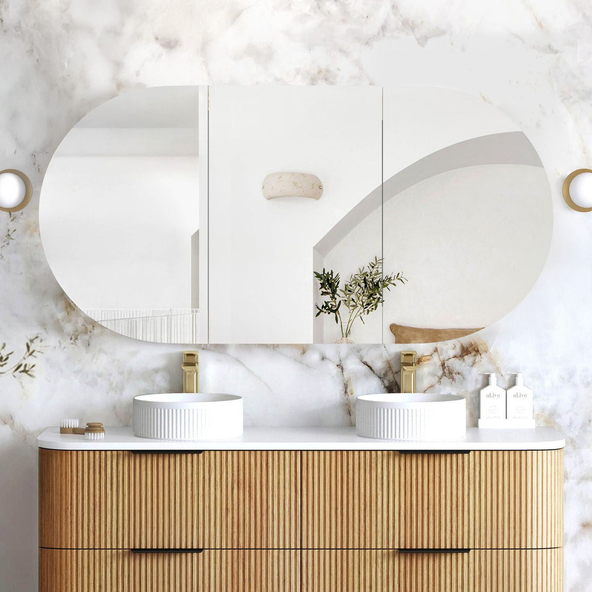 COOGEE Shaving Cabinet 1500mm Woodland Oak with Optional LED