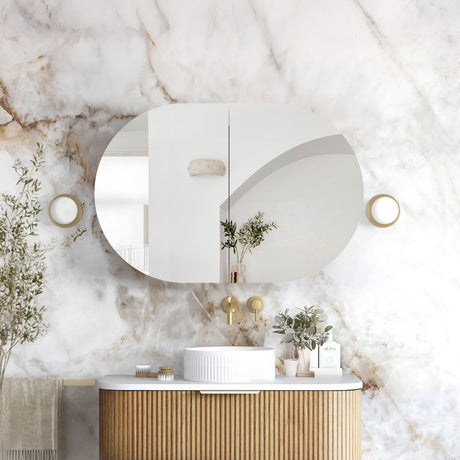 COOGEE Shaving Cabinet 900mm Woodland Oak with Optional USB LED