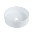 CORA 36 Counter-top Fluted Basin Matte White (Round: 360x360x115)
