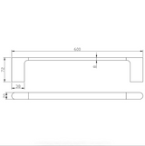 Cora Single Towel Rail 800 mm