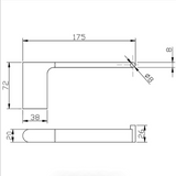 Cora Toilet Roll Holder - Technical Drawing