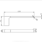 Cora Towel Bar - Technical Drawing