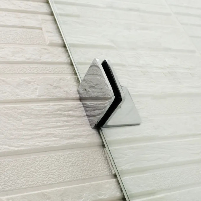 COVEY Frameless Fixed and Swing Panel Double Hinged Clear Bathtub Screen