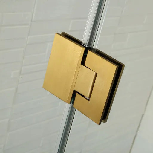 COVEY Frameless Fixed and Swing Panel Double Hinged Clear Bathtub Screen
