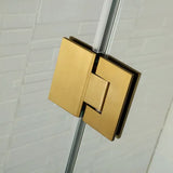COVEY Frameless Fixed and Swing Panel Double Hinged Clear Bathtub Screen
