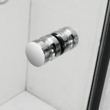 COVEY Frameless Fixed and Swing Panel Double Hinged Clear Bathtub Screen