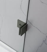 COVEY Wall To Wall Frameless Single Sliding Door Shower Screen Square Handle 1180 - 2000mm