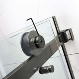 COVEY Wall To Wall Frameless Single Sliding Door Shower Screen Round Handle 870-1180mm