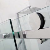COVEY Wall To Wall Frameless Single Sliding Door Shower Screen Round Handle 870-1180mm