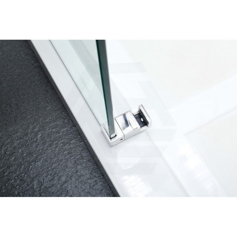 COVEY Wall To Wall Frameless Single Sliding Door Shower Screen Round Handle 870-1180mm