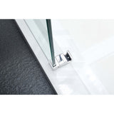 COVEY Wall To Wall Frameless Single Sliding Door Shower Screen Round Handle 870-1180mm