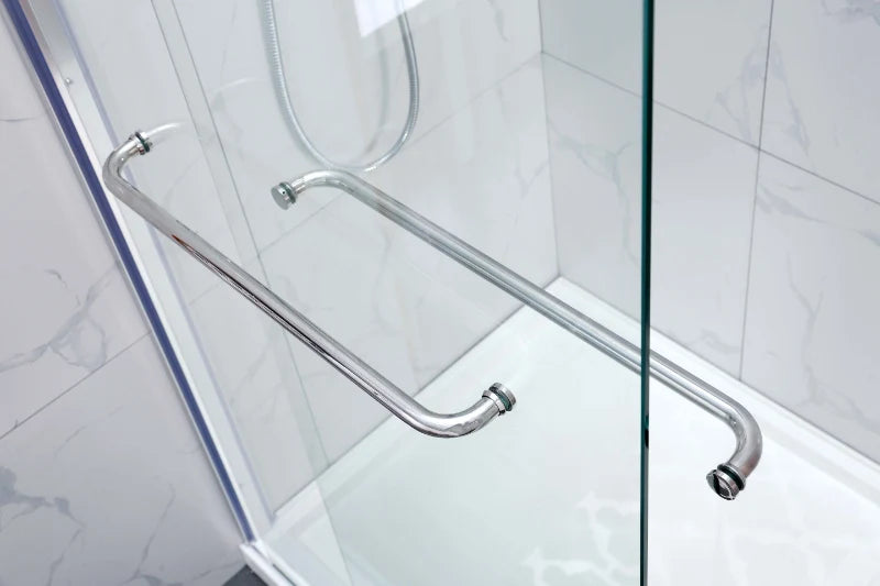 COVEY Wall To Wall Frameless Double Sliding Door Shower Screen (By-pass Sliding Door)