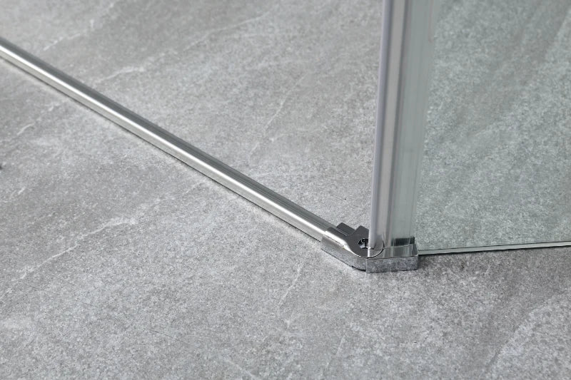 COVEY Wall To Wall Diamond Frameless Pivot Hinge Door Shower Screen