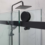 COVEY Wall To Wall Frameless Single Sliding Door Shower Screen Round Handle 870-1180mm