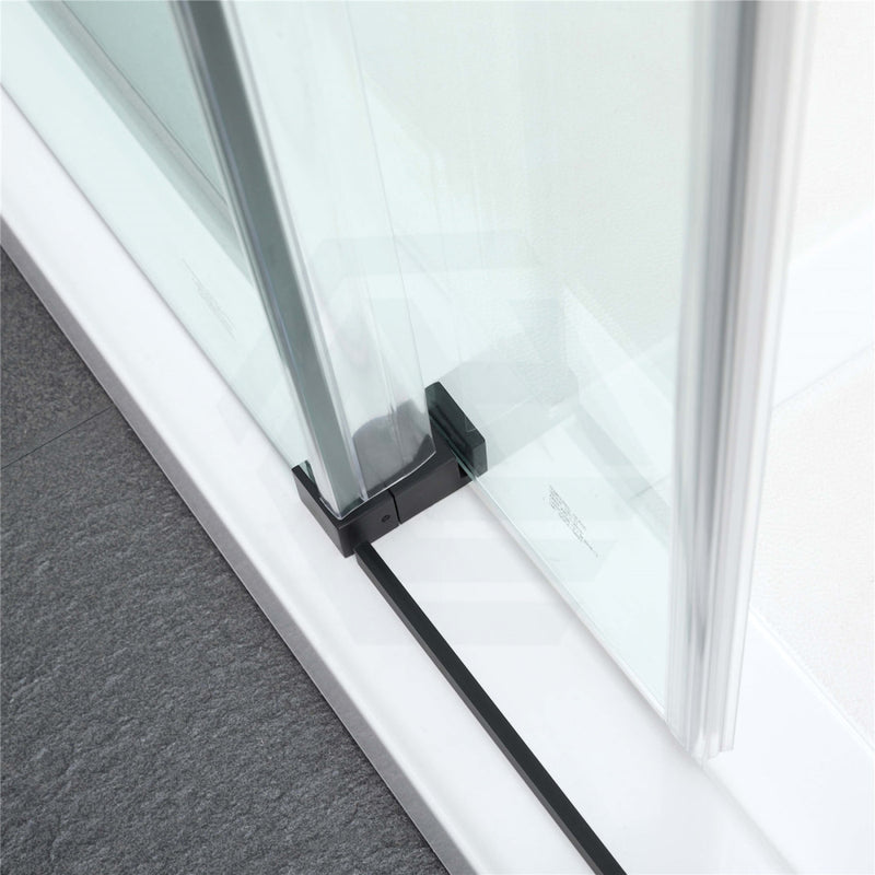COVEY Wall To Wall Frameless Single Sliding Door Shower Screen Round Handle 870-1180mm