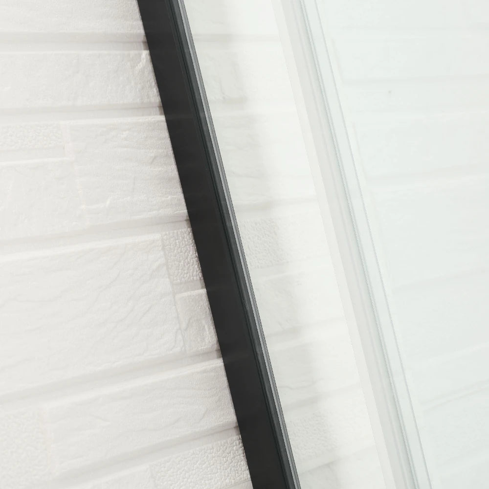 COVEY Wall To Wall Frameless Single Sliding Door Shower Screen Square Handle 1180 - 2000mm (Grey Glass)